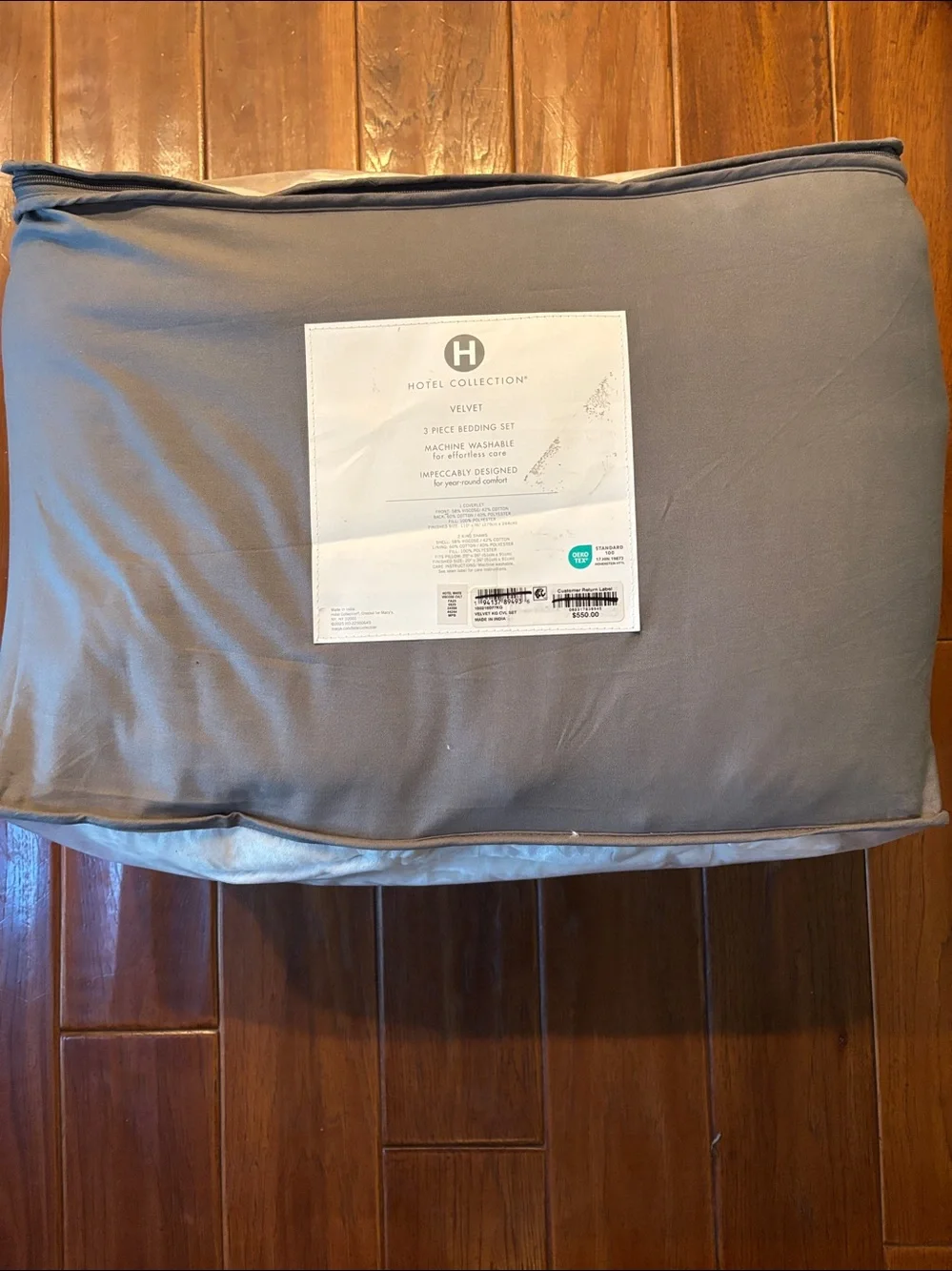 Hotel Collection Solid Velvet Quilted Coverlet Set